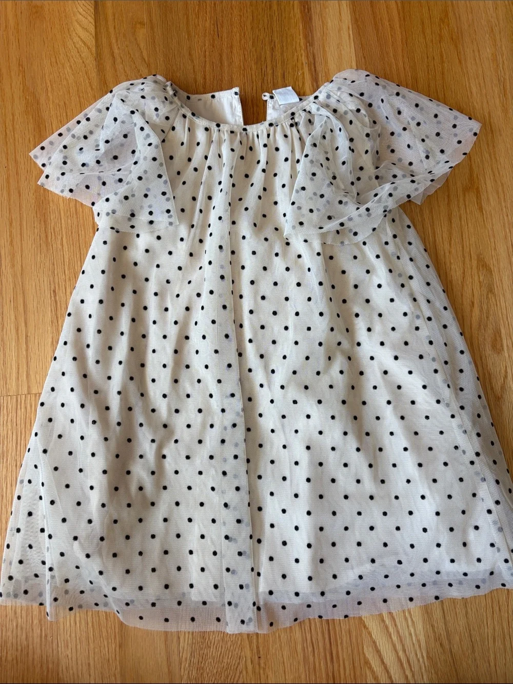 GAP White Dress with Black Polka Dots